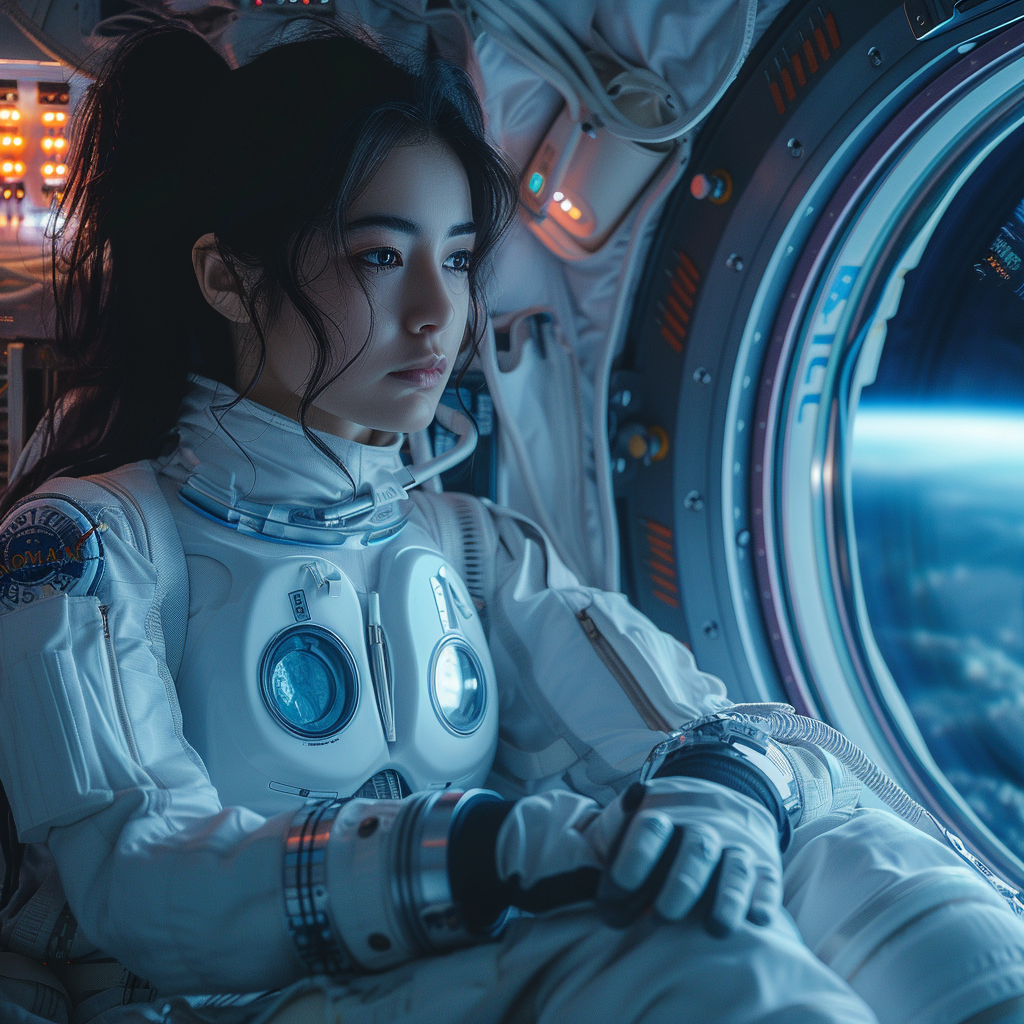 oceandigitalarts_Futuristic_NASA_vibe_for_a_female_in_uniform_37c719dd-5816-4301-ab4f-b6bc9f807e6a_3