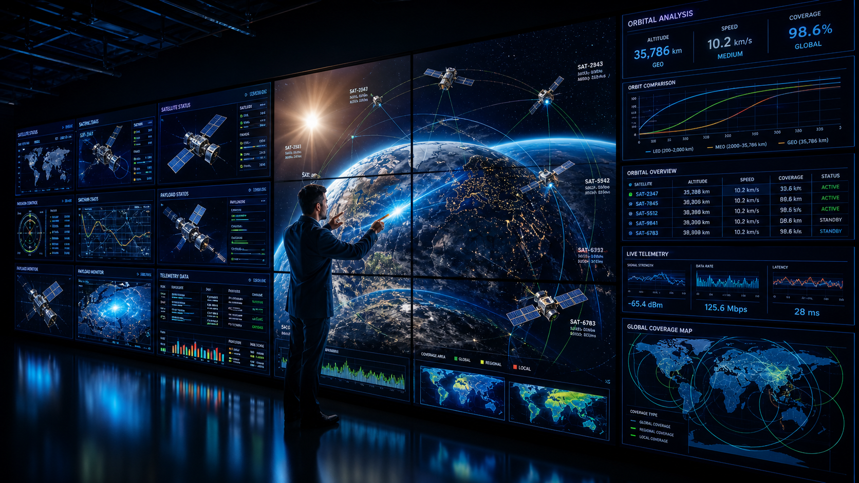 Mission control communications dashboard