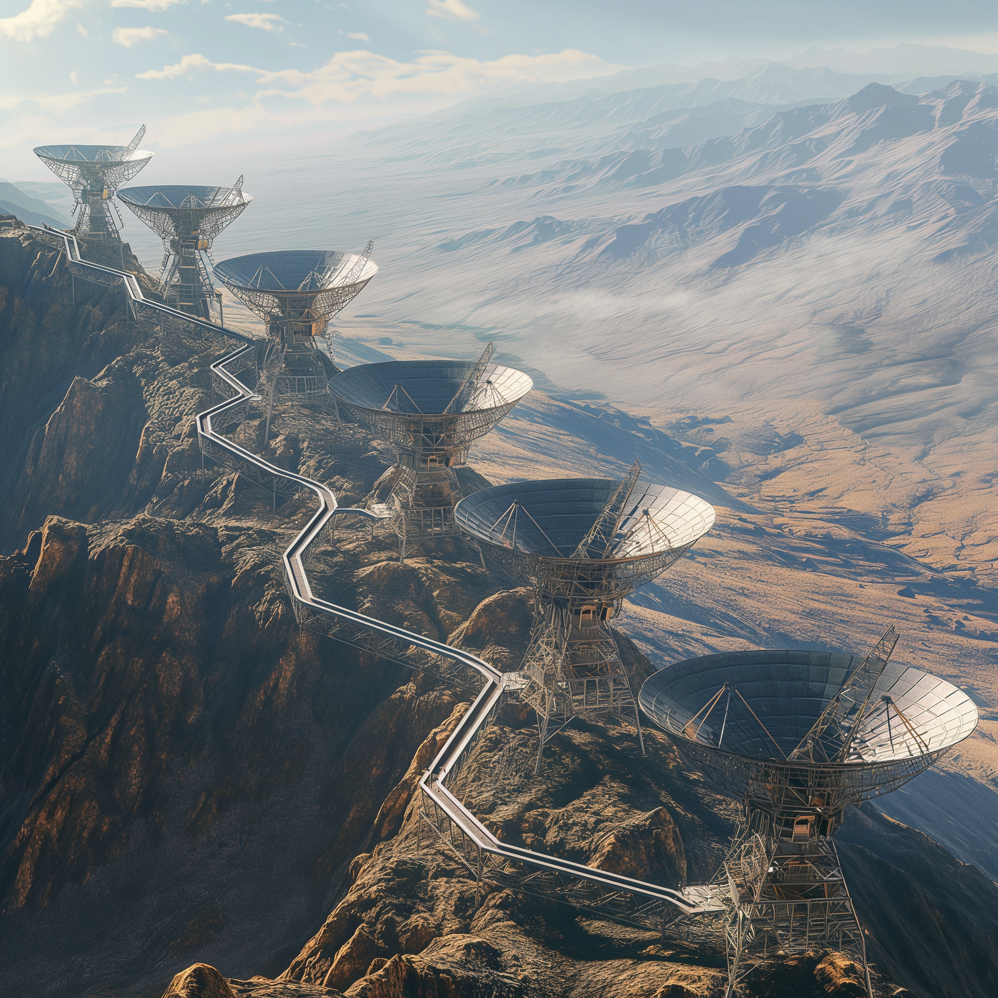 Satellite dish array ground station